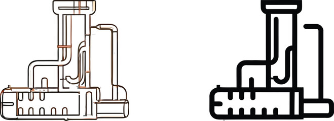 Obraz premium Industrial Pipe Systems