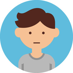 Cartoon Man Illustration Avatar Icon.