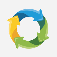 Colorful Arrows Forming a Circle.