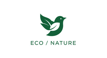Obraz premium Minimalist Bird Symbolizing Ecology and Nature, Suitable for Eco-Friendly Brands and Initiatives