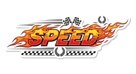 Flaming Speed Racing Logo Design. © shaka winter