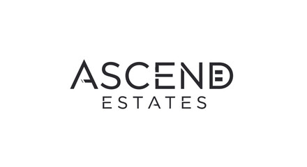 Ascend Estates logo design with modern typography and simple elements. © Leomord