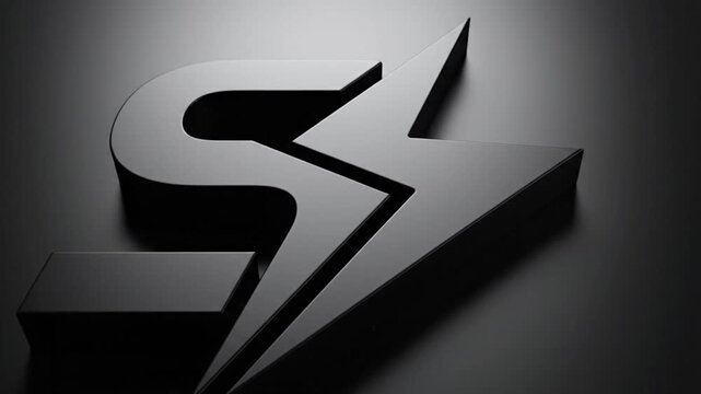 A stylized abstract rendering of a letter "S" with a lightning bolt integrated