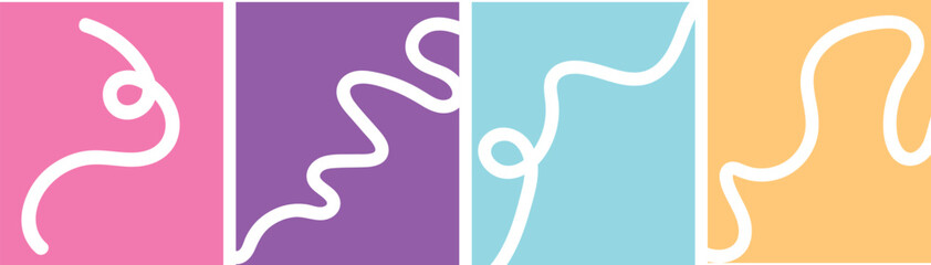 Obraz premium Vibrant line abstract wavy background