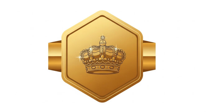 Gold Ring with Crown Emblem.