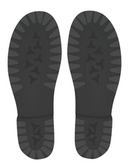 Shoe  or boot footprint. vector illustration