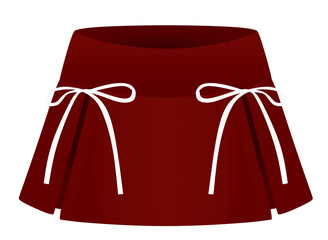 Red mini skirt. vector illustration