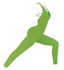 Green romper playsuit. vector illustration