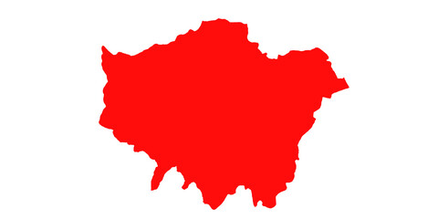 Fototapeta premium London map silhouette illustration isolated on white background