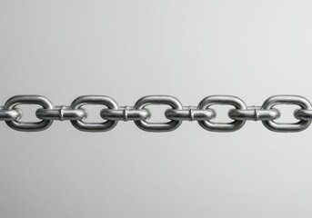 Obraz premium Extremely heavy duty galvanized metal chain links stretching across a horizontal plane, suggesting unbreakable security and industrial strength ,industrial ,locking ,unbreakable