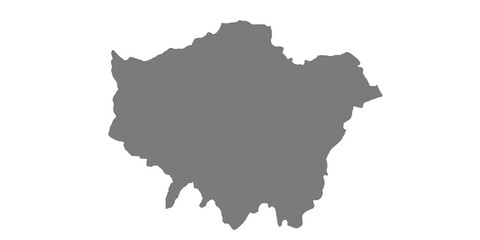 Fototapeta premium London map silhouette illustration isolated on white background