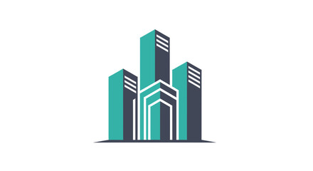 Fototapeta premium Modern Abstract Skyscrapers Illustration for Business and Corporate Related Concepts