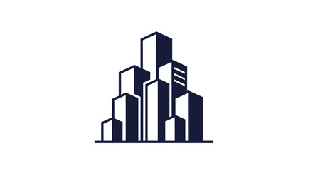 Fototapeta premium Modern Cityscape Graphic Element: Abstract Urban Design in Minimalist Style Concept