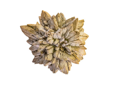 natural mineral glendonite tends to form spiky pyramidal crystals