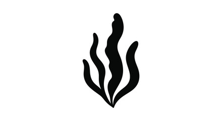 Obraz premium A minimalist depiction of black flame like shapes rising upwards against a stark white background high quality professional detailed