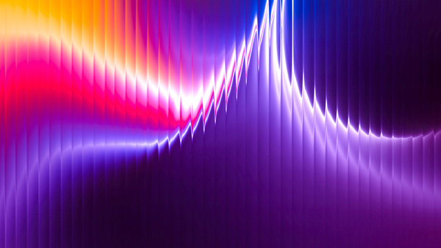 glasseffect Neon sound wave or audio spectrum with colorful gradient effect, for music or podcast background, overlay for website or presentation