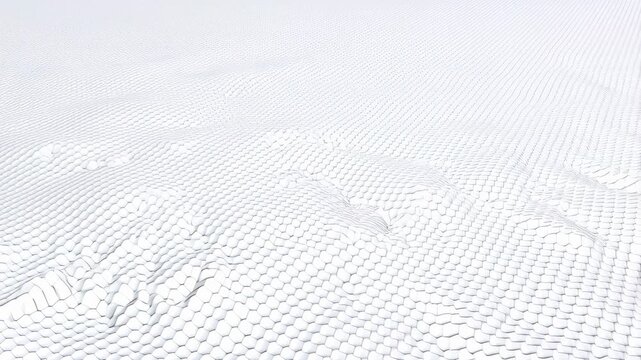 Abstract white textured surface with hexagonal patterns creating a modern and minimalist aesthetic. Ideal for backgrounds in design and technology projects
