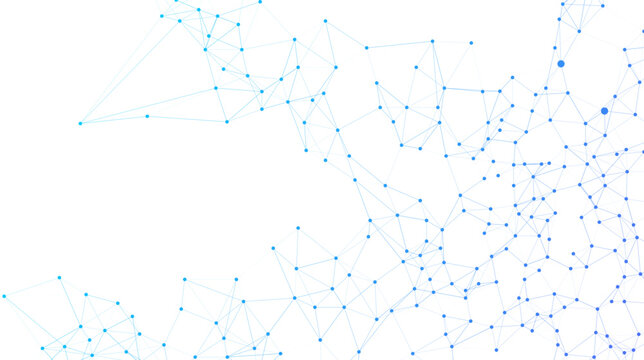 Abstract Network Connection  Blue Plexus Technology Background