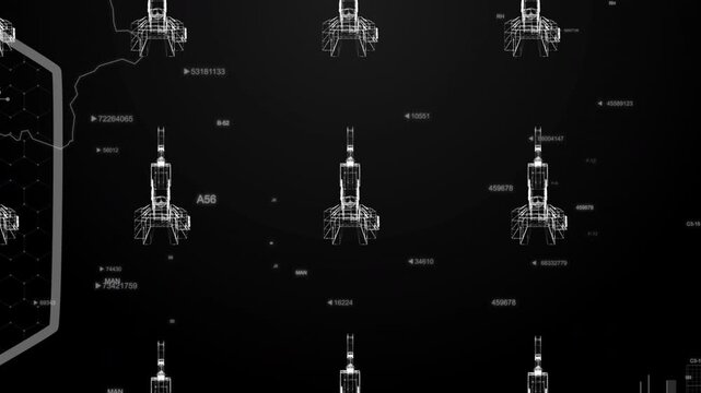 Rwanda Guinea country MAP Oil war data analytics Background With Abstract Elements | Showcasing Oil Pump jacks technology Video with globe, Growth, Graphs, Statistic Data of a country