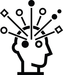 creative thinking concept with human head