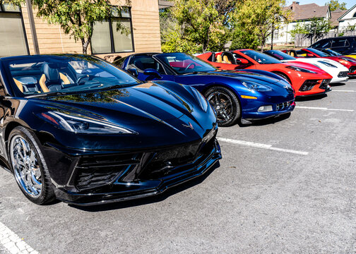 Chevrolet Corvette Stingray; Sports Car, Chevy Corvette Stingray convertible with retractable roof. 