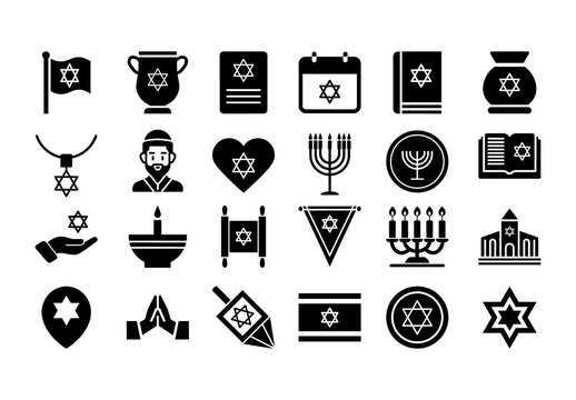 Jewish Icons Set