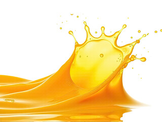 A refreshing splash of orange juice on a clean white background © Ева Поликарпова