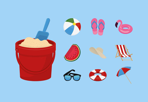 Beach Illustration Set