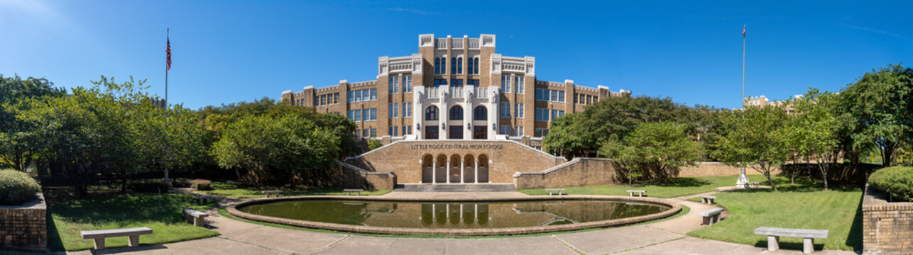 Little Rock, Arkansas: Little Rock Central High School National Historic Site. Site of forced desegregation in 1957 after U.S. Supreme Court ruled segregation by race unconstitutional. 