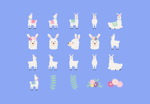 Cute Llama Set