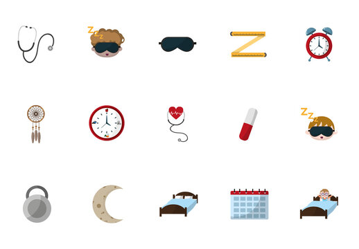 Health Sleep Vector Set