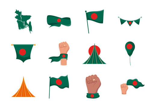 Bangladesh Independence Illustration Set