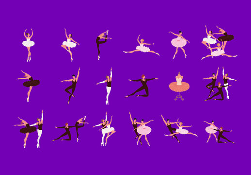 Ballet Performance Illustration Set