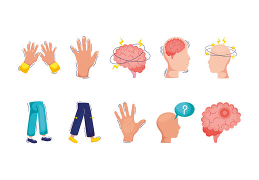 Parkinson Disease Illustration Set