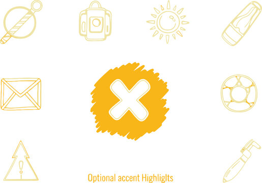 Optional Accent Highlights Icon Set
