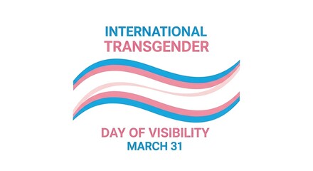 Fototapeta premium Celebrating International Transgender Day of Visibility on March 31 with vibrant wavy lines