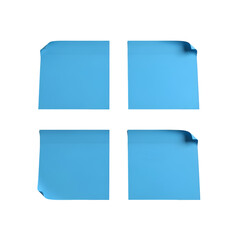 Four blue squares in a 2x2 grid pattern isolated on transparent background
