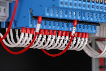 Connecting the electrical module using copper electrical insulated wires. 