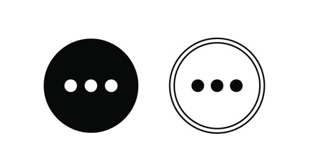 Black and white circular icons with dotted patterns a striking silhouette © MDRAYHAN