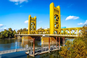 Crédence de cuisine Tower Bridge Sacramento Tower Bridge Sunny Day California  © PhotoSpirit