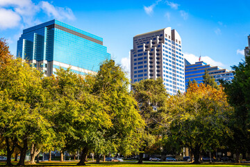 Fototapeta premium Sacramento Modern Skyscrapers on Sunny Day