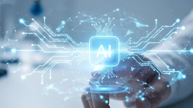 Artificial Intelligence Microchip Circuit Board Processor Technology Digital Innovation Future Computing Hardware Data Science Neural Network Electronic Component