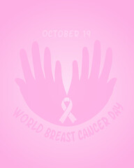 Fototapeta premium Fondo solidario cáncer de mama.