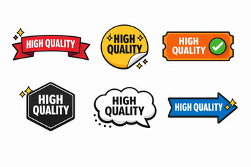 Obraz premium High quality badges, banners, stickers, and labels set, representing premium guarantee