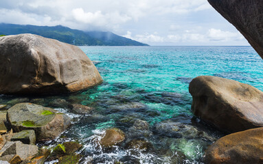 Mahe island, Seychelles. Serene tropical coastline