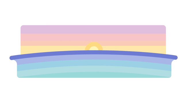 Sunset reflected on a swimming pool.
