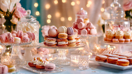 Fototapeta premium Buffet de desserts pour un événement