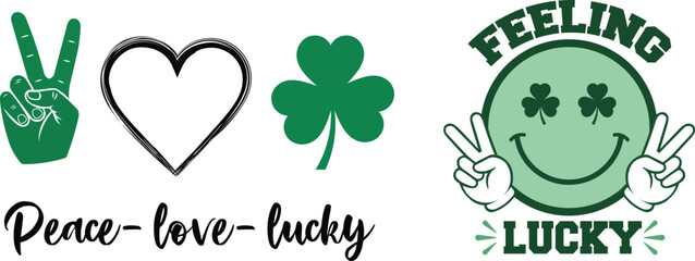 Irish Peace Love Lucky Typography Vector for St. Patrick's Day © Md Jainal Abedin