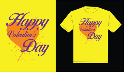 Print ready happy valentine's day t- shirt design.