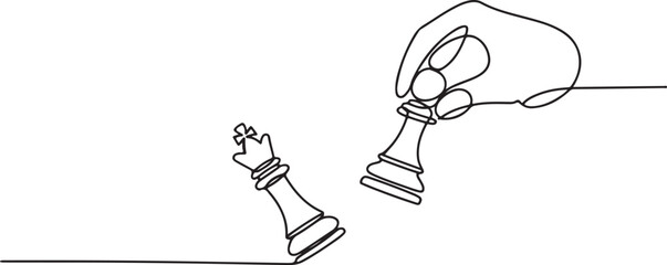 Highlights the business and management concept of making a calculated, decisive action.